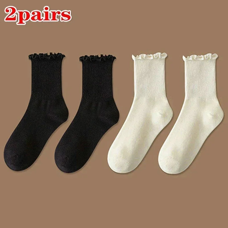 2pairs Beige Black