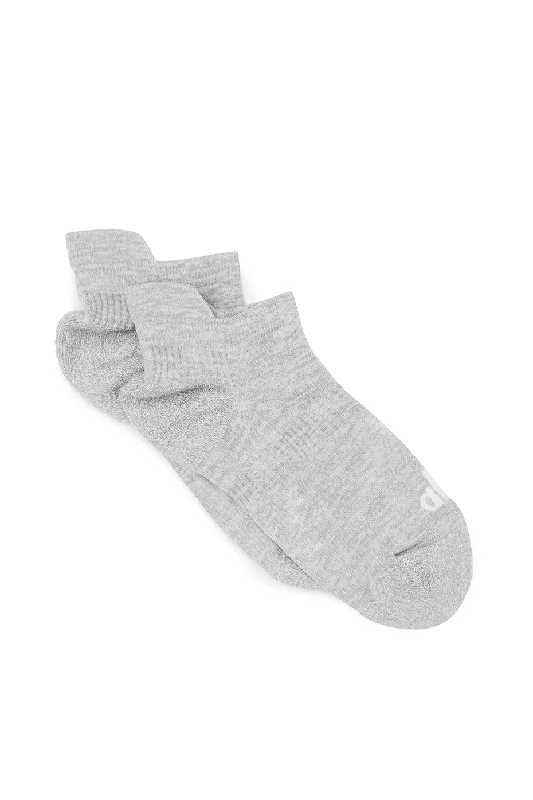 Women's Performance Tab Sock - Athletic Heather Grey/White