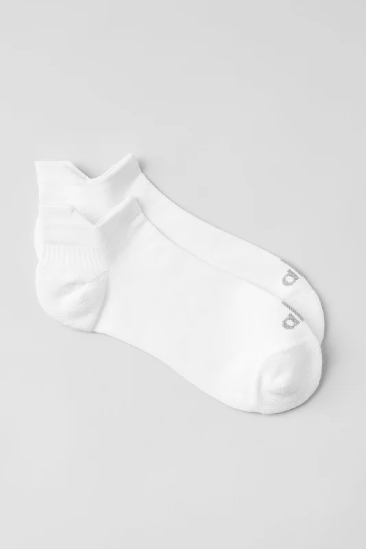 Unisex Performance Tab Sock - White/Titanium