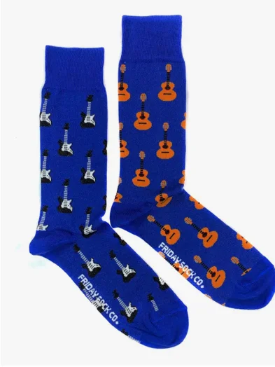 Acoustic & Electric Guitar Unisex Mismatched Socks