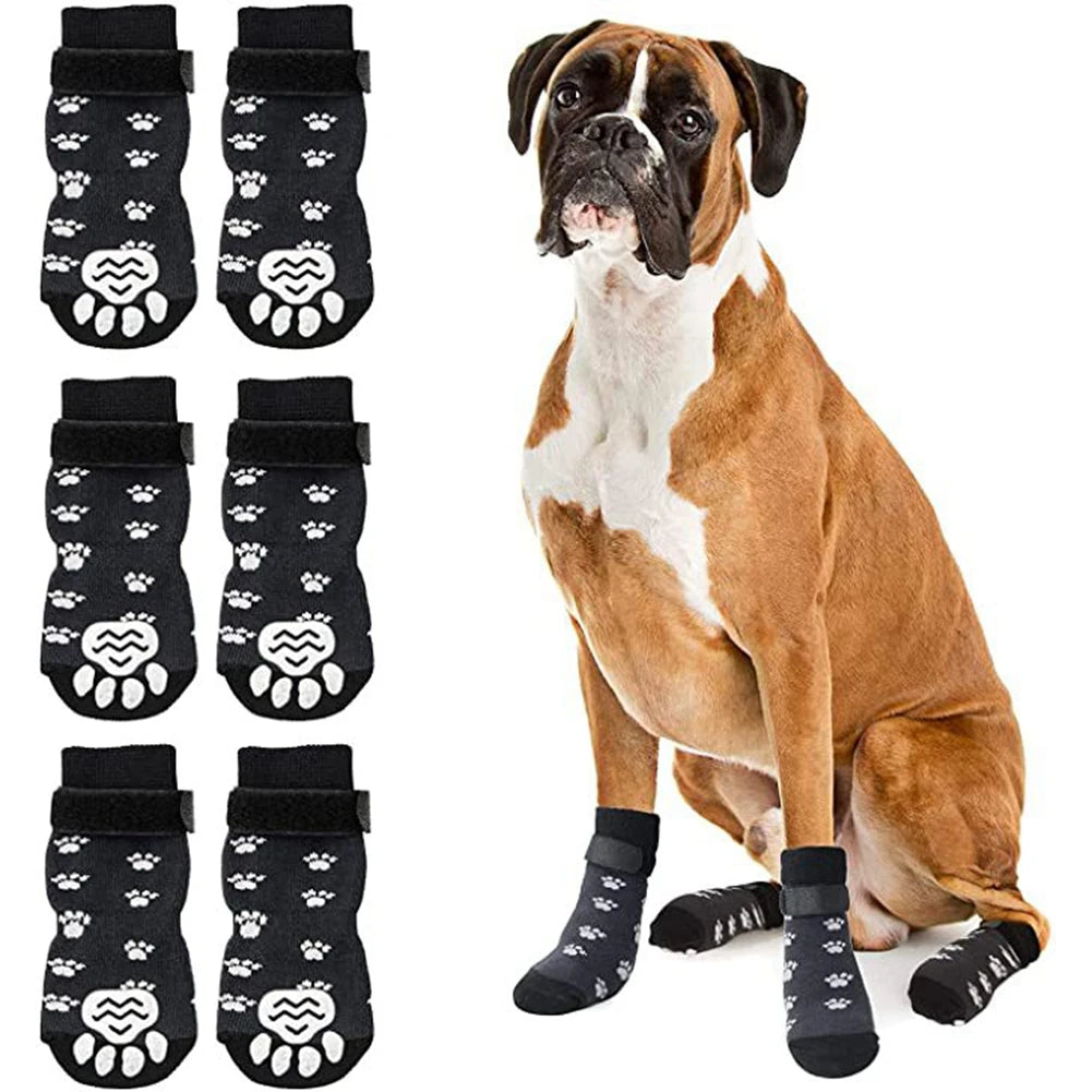 Anti-Slip Dog Socks 4pcs