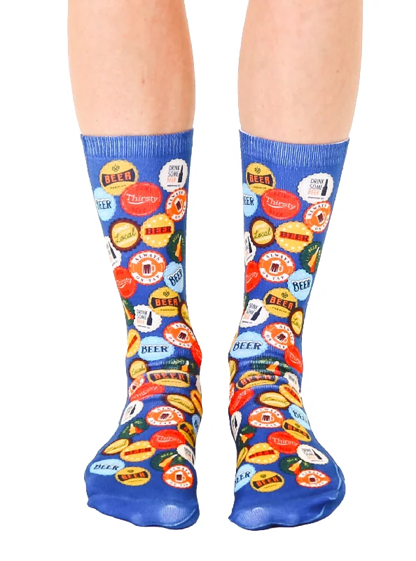 Beer Cap Crew Socks