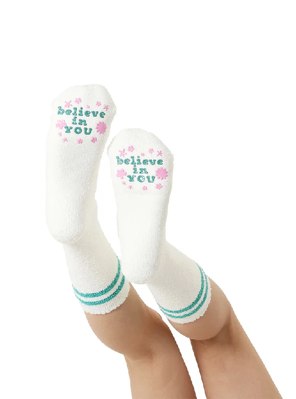 Believe Fuzzy Crew Socks