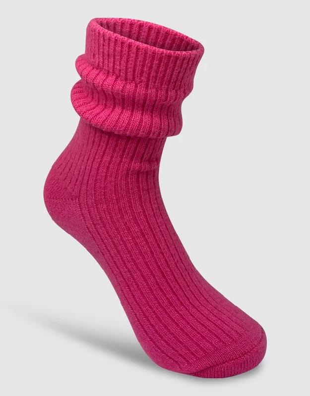 Cashmere Socks - Hot Pink