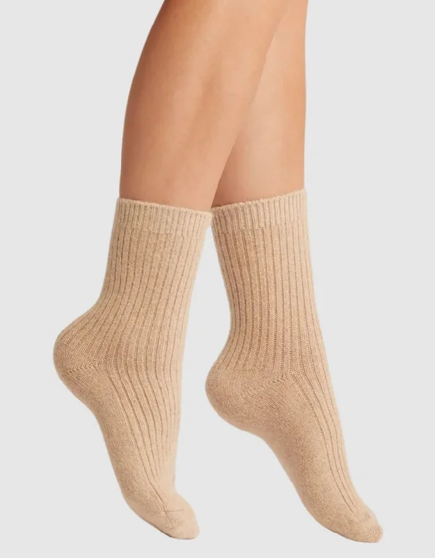 Cashmere Socks - Latte