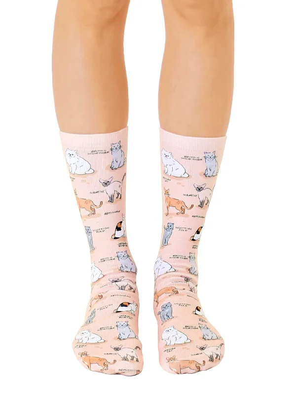 Cat Breeds Crew Socks