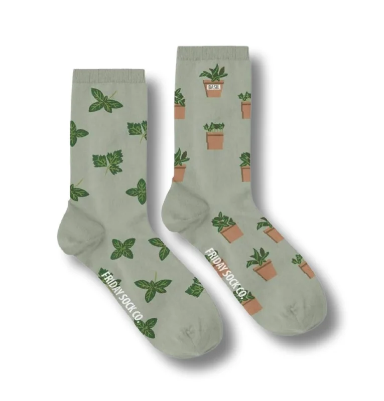 Basil the Herb Mismatched Women's Socks