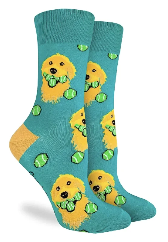 Men's Golden Retriever with Tennis Balls Crew Sock