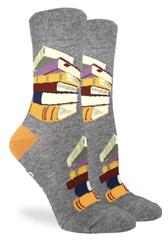 Men's Stacks of Books Crew Sock