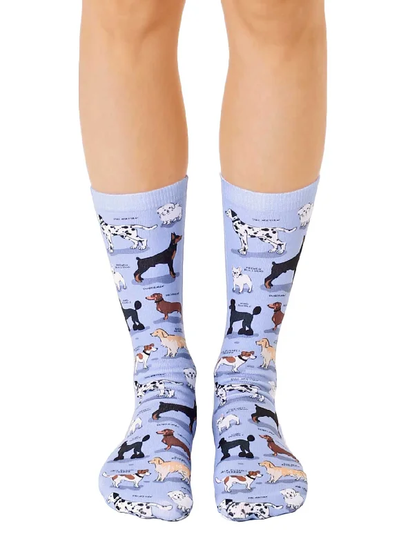 Dog Breeds Crew Socks