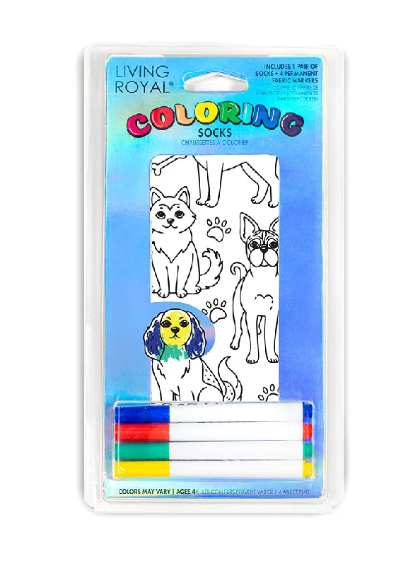 Dog Days Coloring Socks