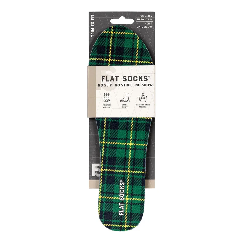 Green Plaid FLAT SOCKS