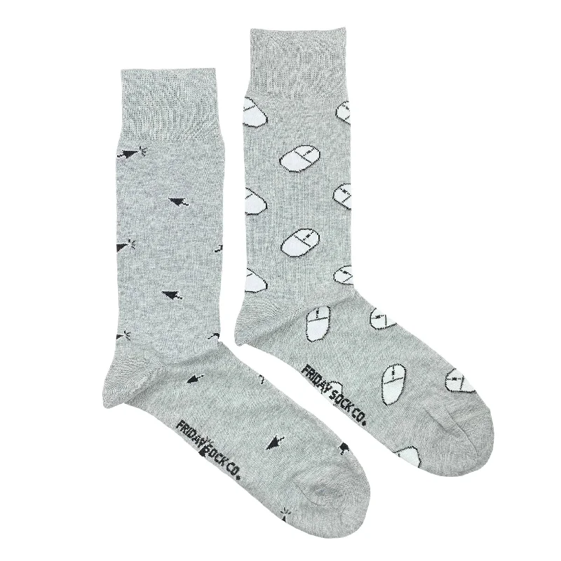 Friday Sock Co. - Unisex | Mouse & Cursor | Retro Computer | Mismatched Socks