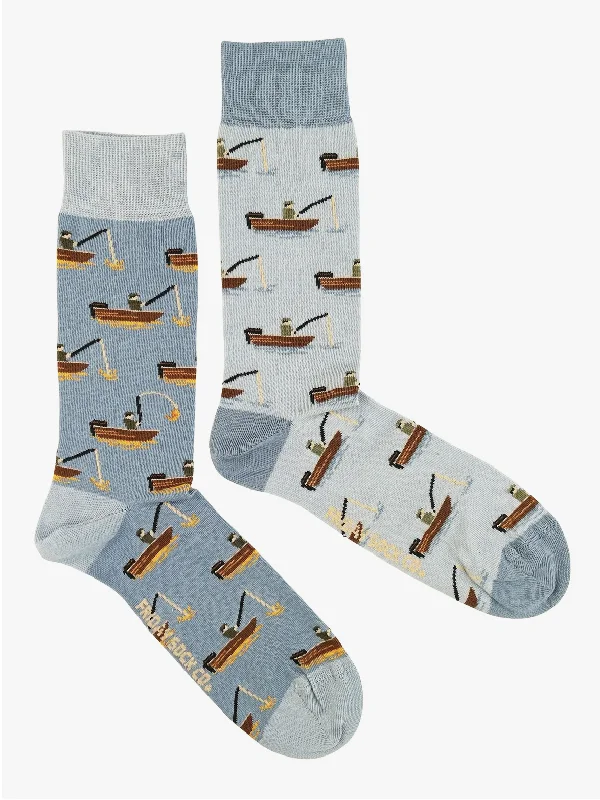 Friday Sock Co. - Fish & Fisherman Fishing Mismatched Socks