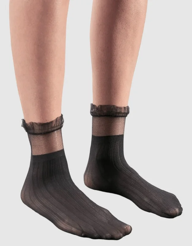 Frill Neck Sheer Sock