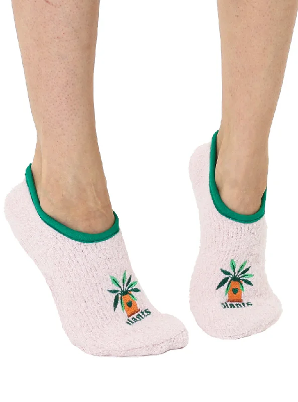 Fuzzy Plants Slipper Socks