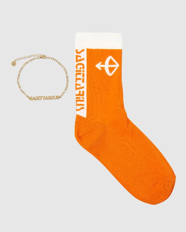 Horoscope Gold Anklet and Sock Set - Sagittarius