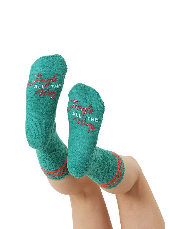 Jingle Fuzzy Crew Socks