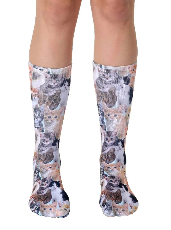 Kitty All Over Crew Socks