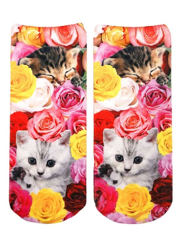 Kitty Garden Ankle Socks