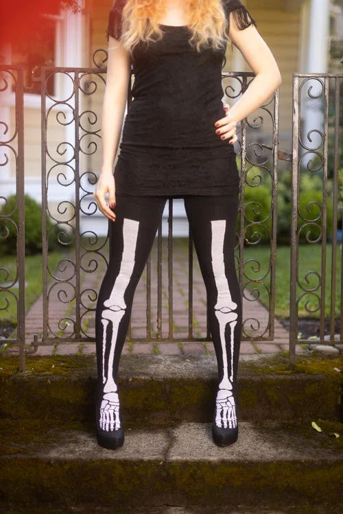 Longer Skeleton Thigh High