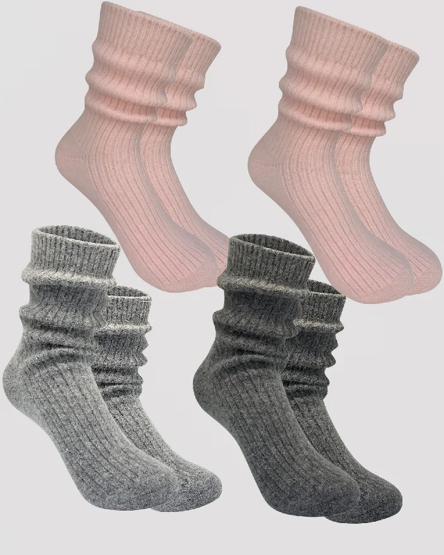 Luxe Cashmere Sock Gift Set Of Four Pairs