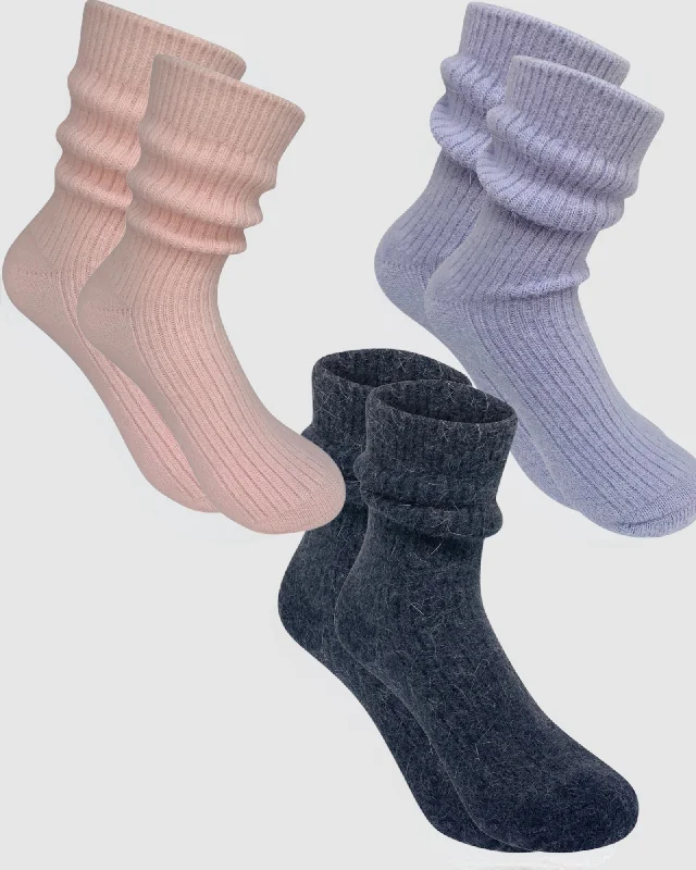 Luxe Cashmere Sock Gift Set Of Three