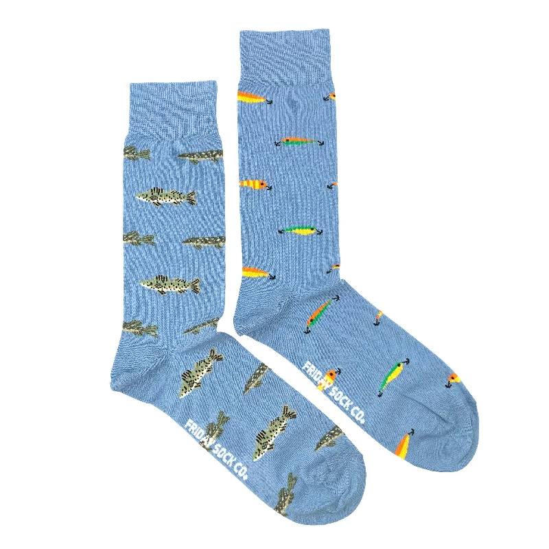 Unisex Adult Socks | Fish & Lures | Fishing | Mismatched