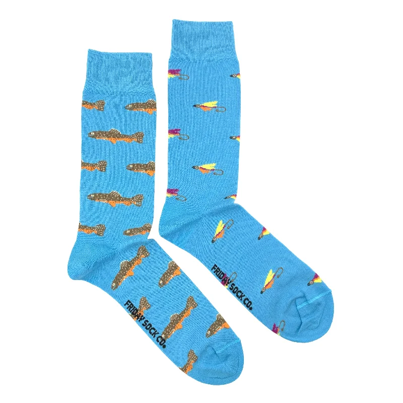 Men’s Socks | Trout & Fly | Mismatched: Men's 7 - 12