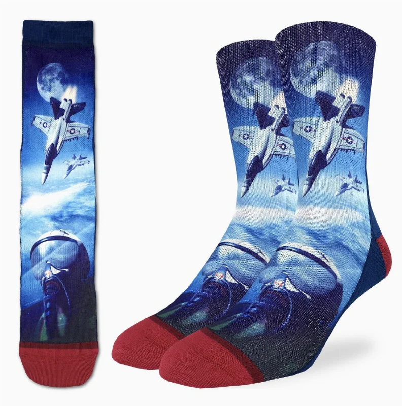 Men's F-18 Fighter Crew Sock