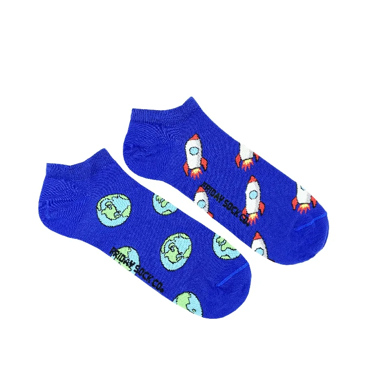 Men's Rocket & Earth Space Ankle Socks