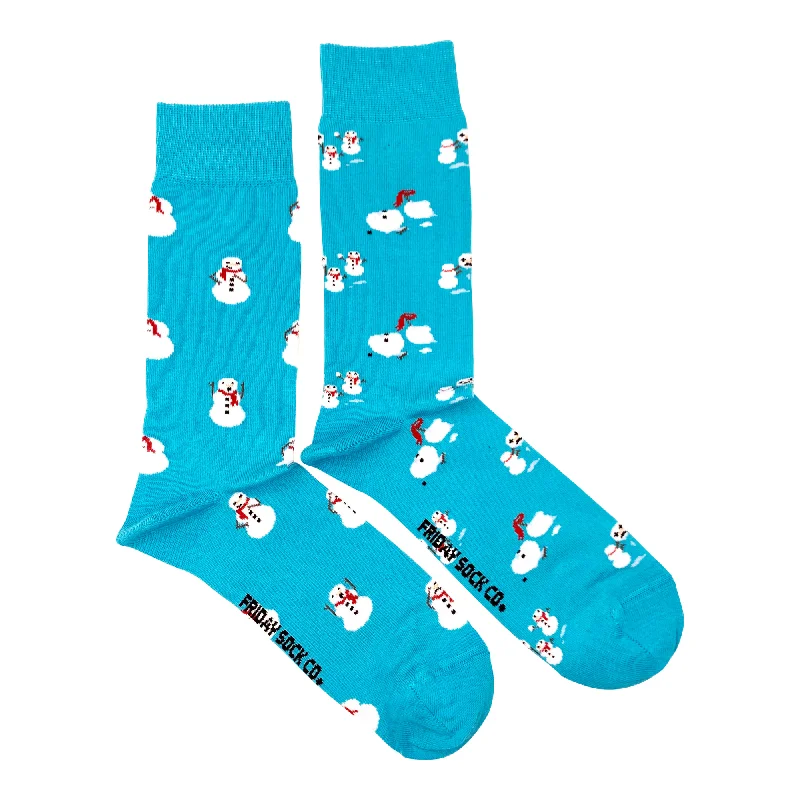 Ugly Christmas Melting Snowman MismatchedUnisex Adult Socks