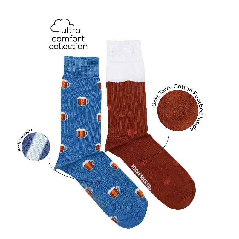 Men's Ultra Comfort Inside Out Dark Beer Socks