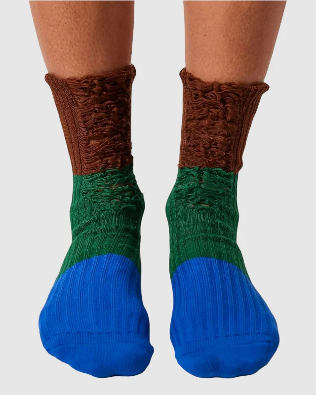 Neopolitan Socks - Kelly/Cobalt