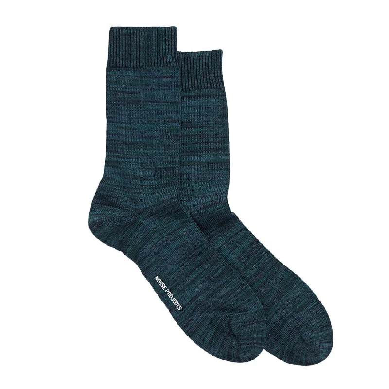 Norse Projects Bjarki Blend Socks Forest Green