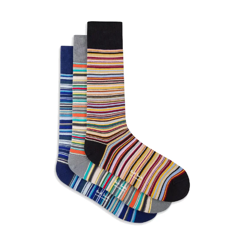 Paul Smith Signature 3 Pack Socks Multi