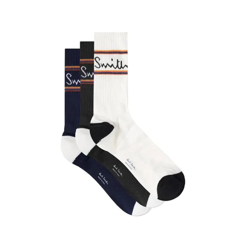 Paul Smith Sock 3 Pack Mainline Sport Black / White / Navy