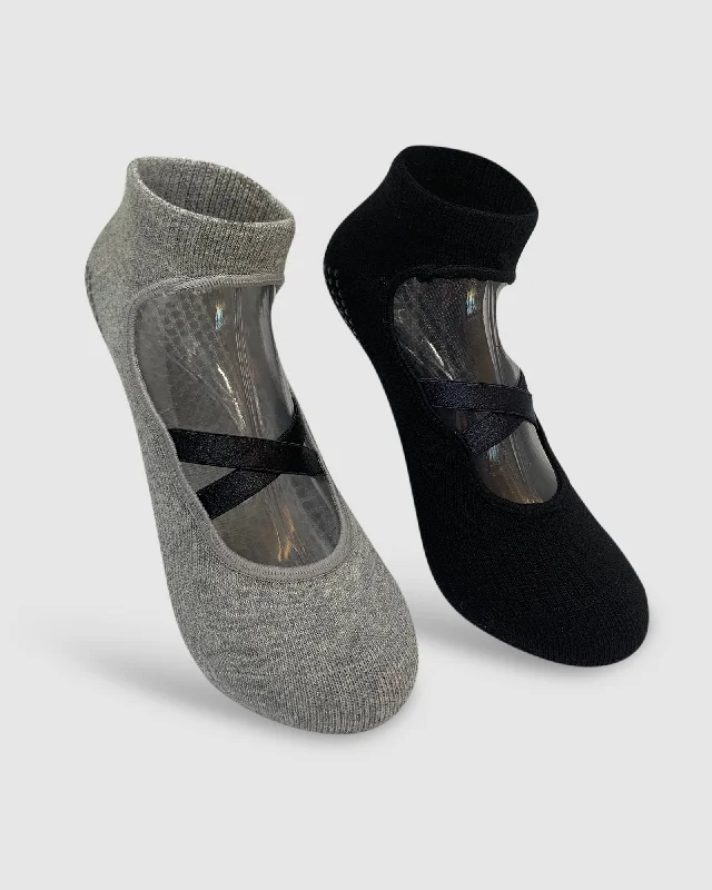 Pilates Grip Socks - 2 Pack