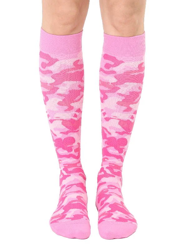 Pink Camo Compression Socks