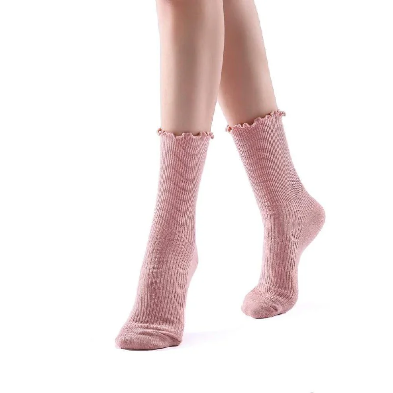 Princess Lulu Ruffle Crew Sock | Pink