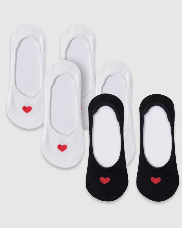 Secret Heart No-Show Sock - 3 Pack