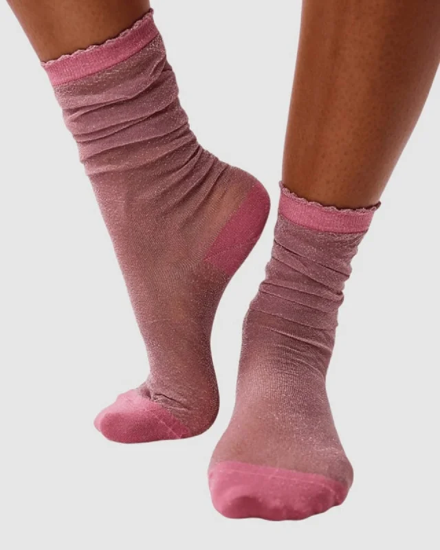 Sheer Magic Tall Sock - Pink