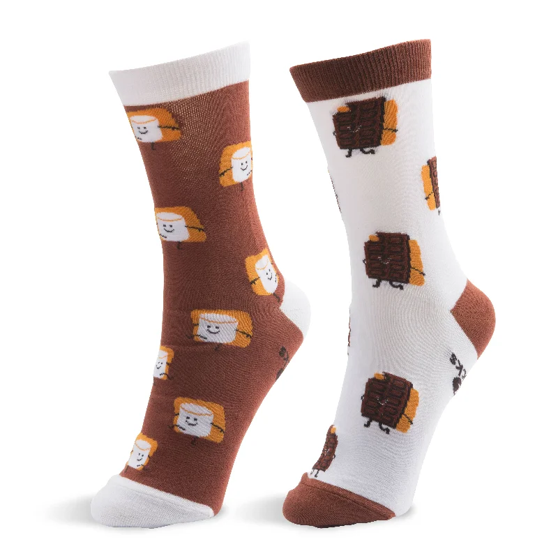 S'mores Adult Mismatched Socks