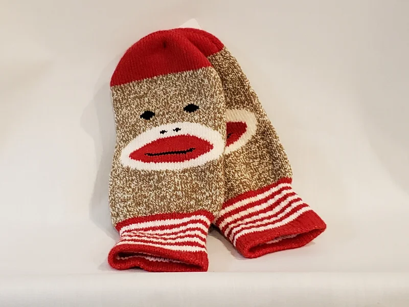 Sock Monkey Mittens for Kids