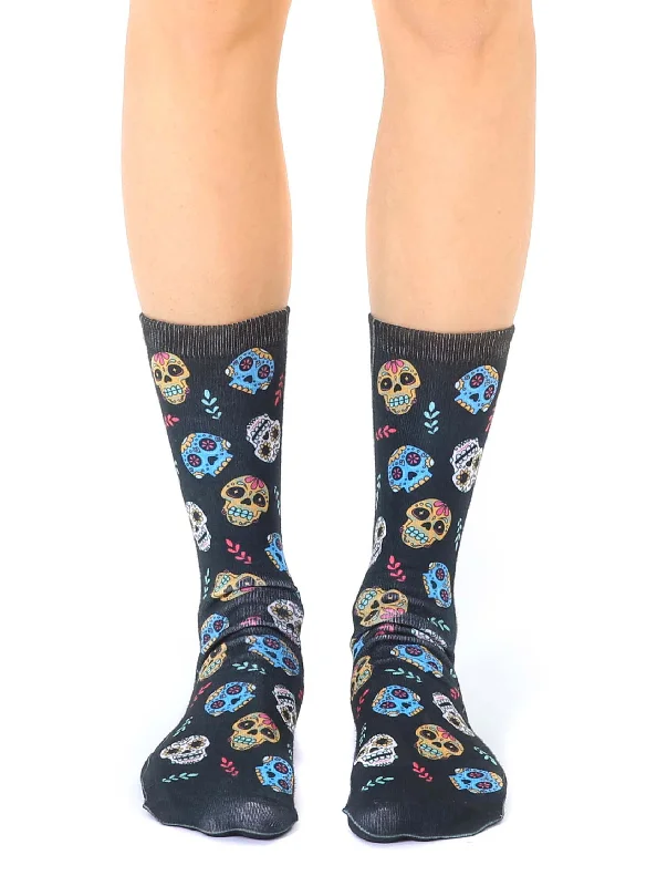 Sugar Skull Crew Socks