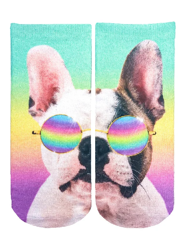 Tie Dye Frenchie Ankle Socks