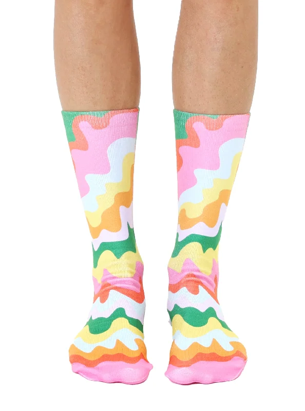 Wavy Crew Socks