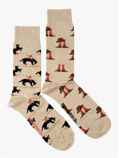 Western Cowboy Unisex Mismatched Socks