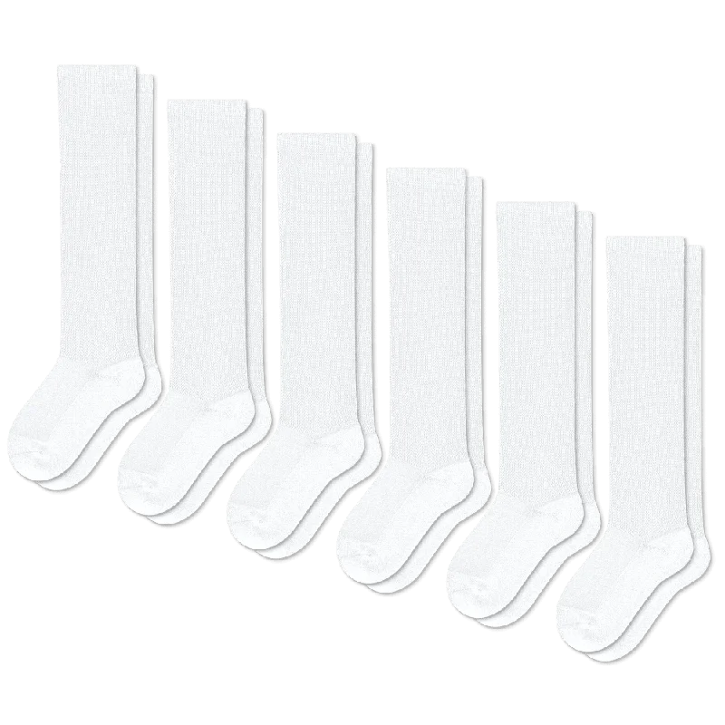 White EasyStretch™ Diabetic Socks Bundle 6-Pack