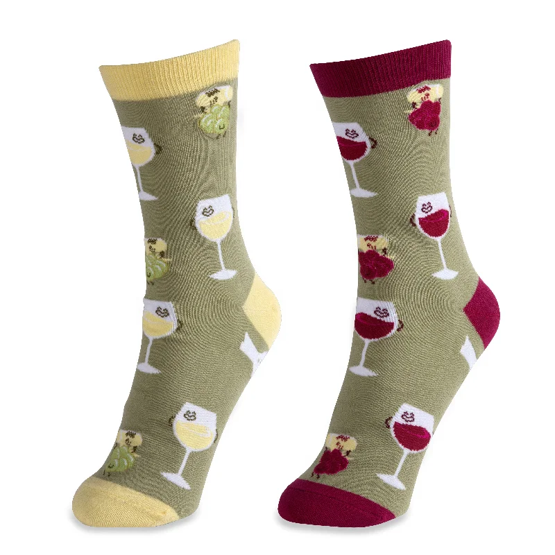 Wine Unisex Mismatched Adult Socks